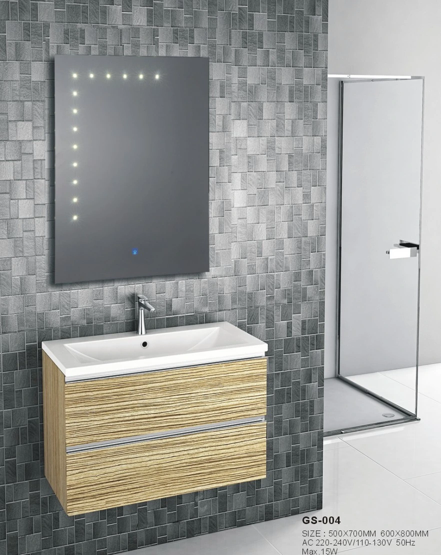 Modern Float Wall Decorative Bathroom LED Laminated Furniture Smart Glass