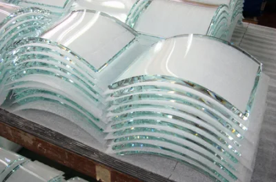 Gebogenes/gebogenes/geformtes Design aus gehärtetem Glas/laminiertem Glas/LED-Spiegel/Bauglas/Möbelglas