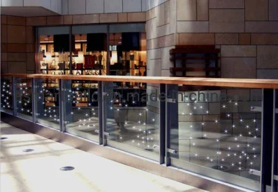 LED Smart dekoratives gehärtetes Verbundglas für Glastrennwand, Glasbalustrade und Ladenfront