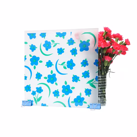 Eisblumenmuster, Gebäudemuster, säuregeätzt, mattiert, sandgestrahlt, dekoratives Deckendesign, Kunst, gehärtete Heimdekoration, Float, intelligentes LED-Badezimmerglas